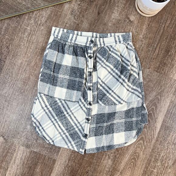 NWT French Connection New Women Arla Patched Flannel Skirt - Picture 1 of 6